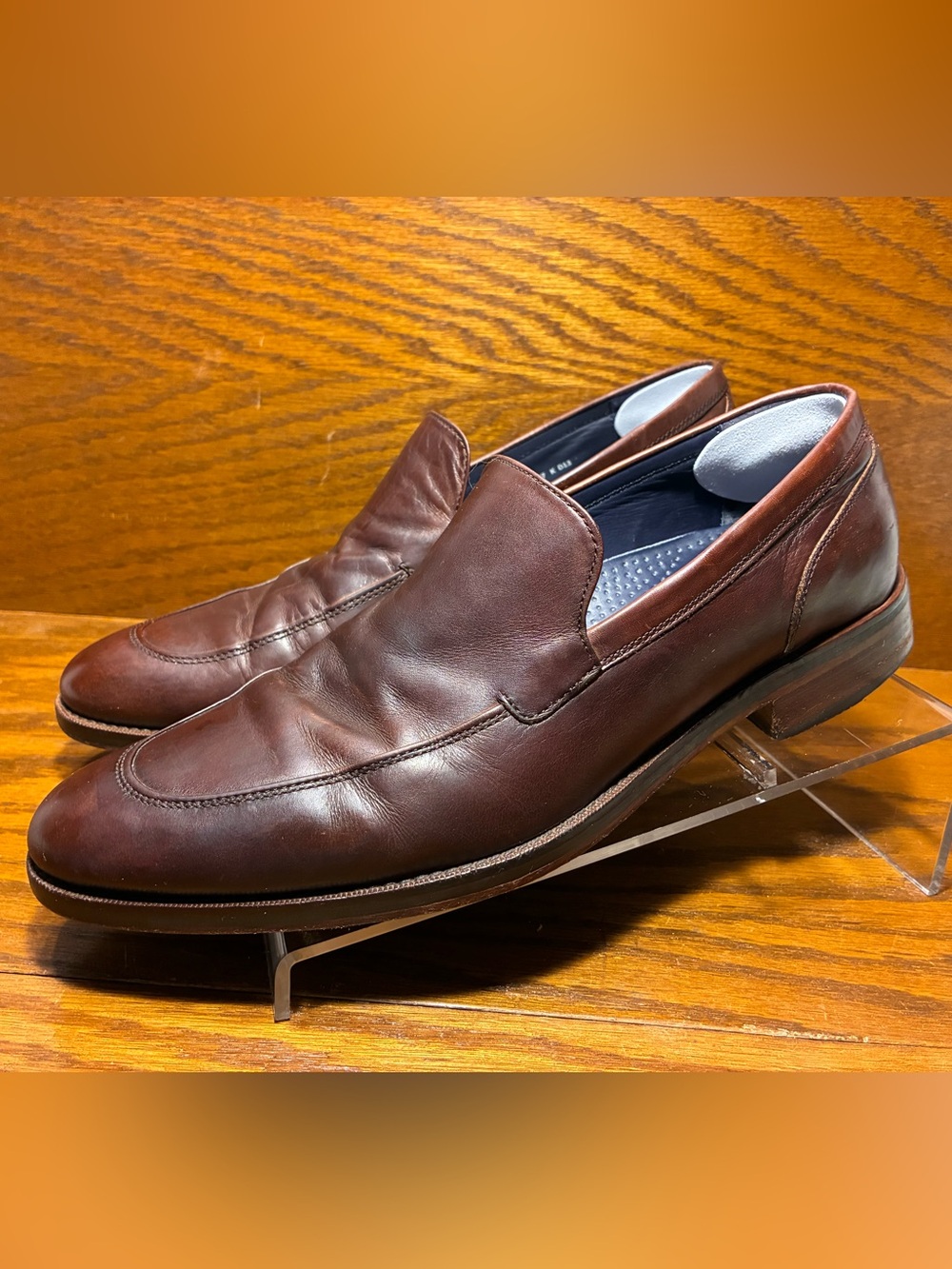 Y2K Cole Haan Nike Air Burgundy Leather Venetian Loafers Men’s Size 10.5